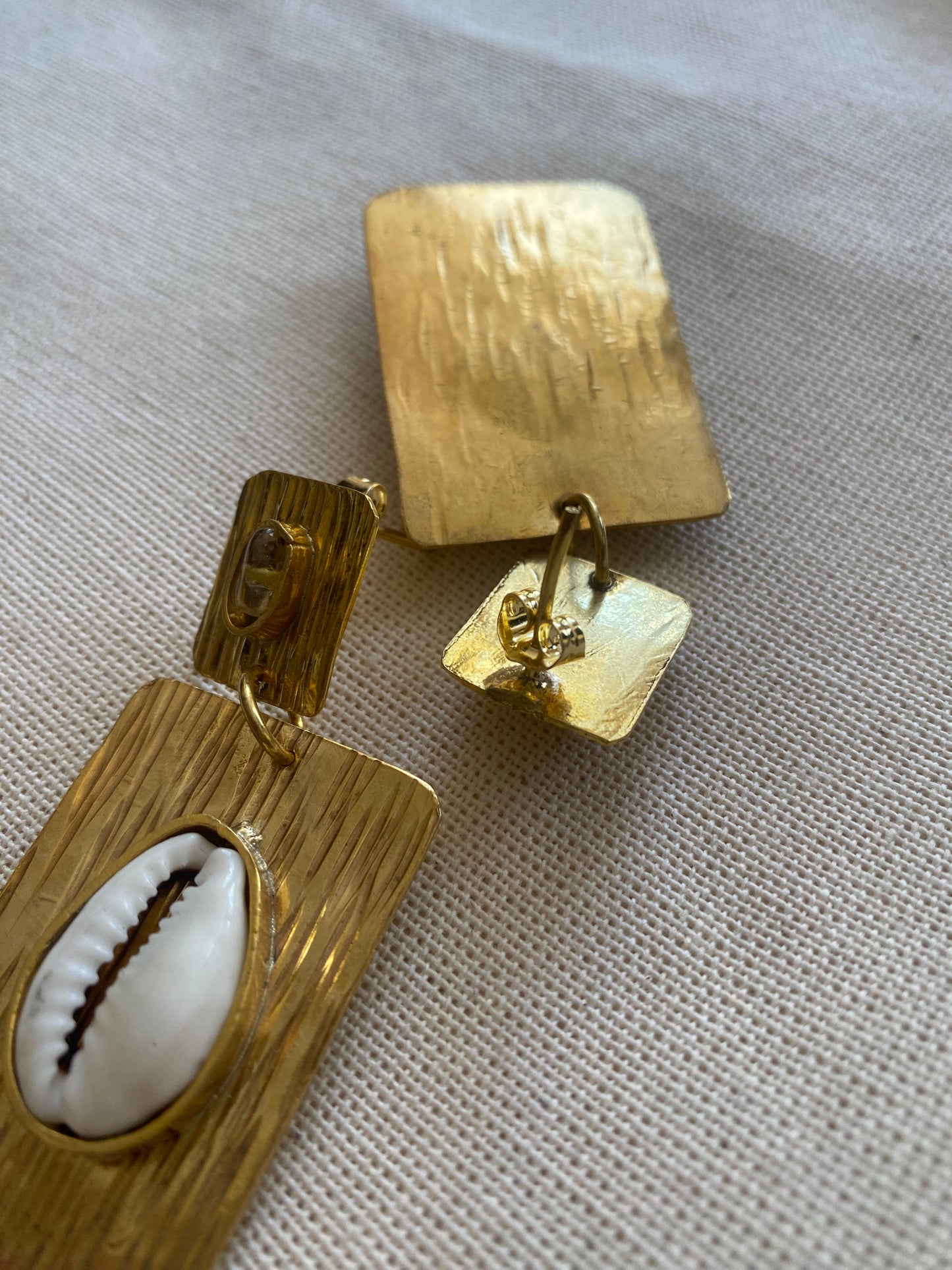 Abundance - Cowry Citrine Earrings