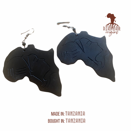 Ebony earrings Africa