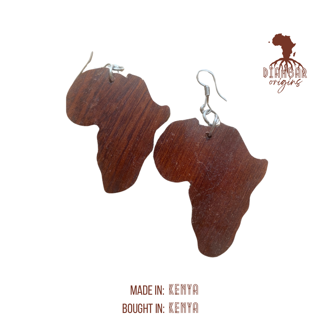 Africa wood earring chunky