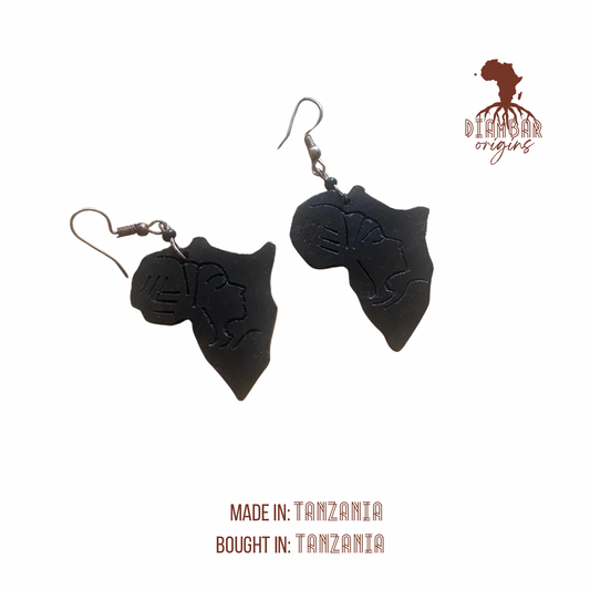 ebony africa earrings small