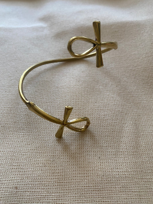 Ankh twist bracelet