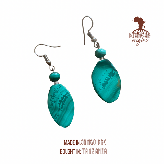 Malachite earrings