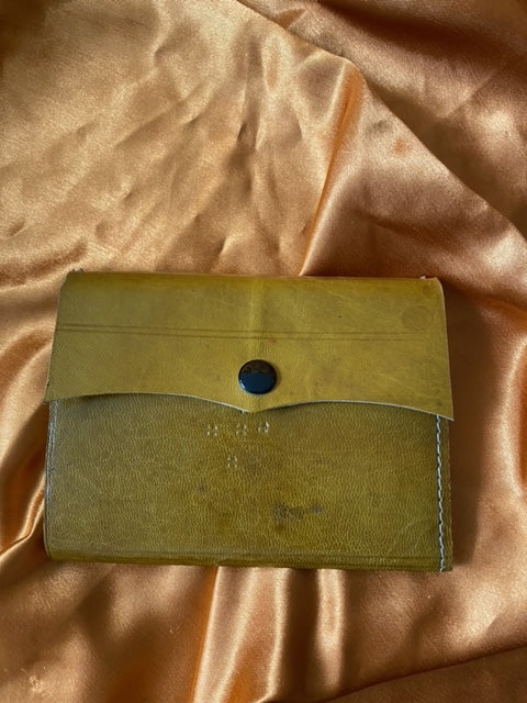 Yellow leather wallet