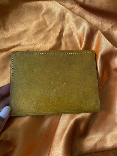 Yellow leather wallet