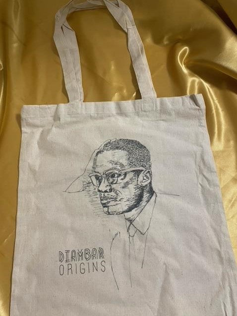 Diambar Tote "Malcolm X"